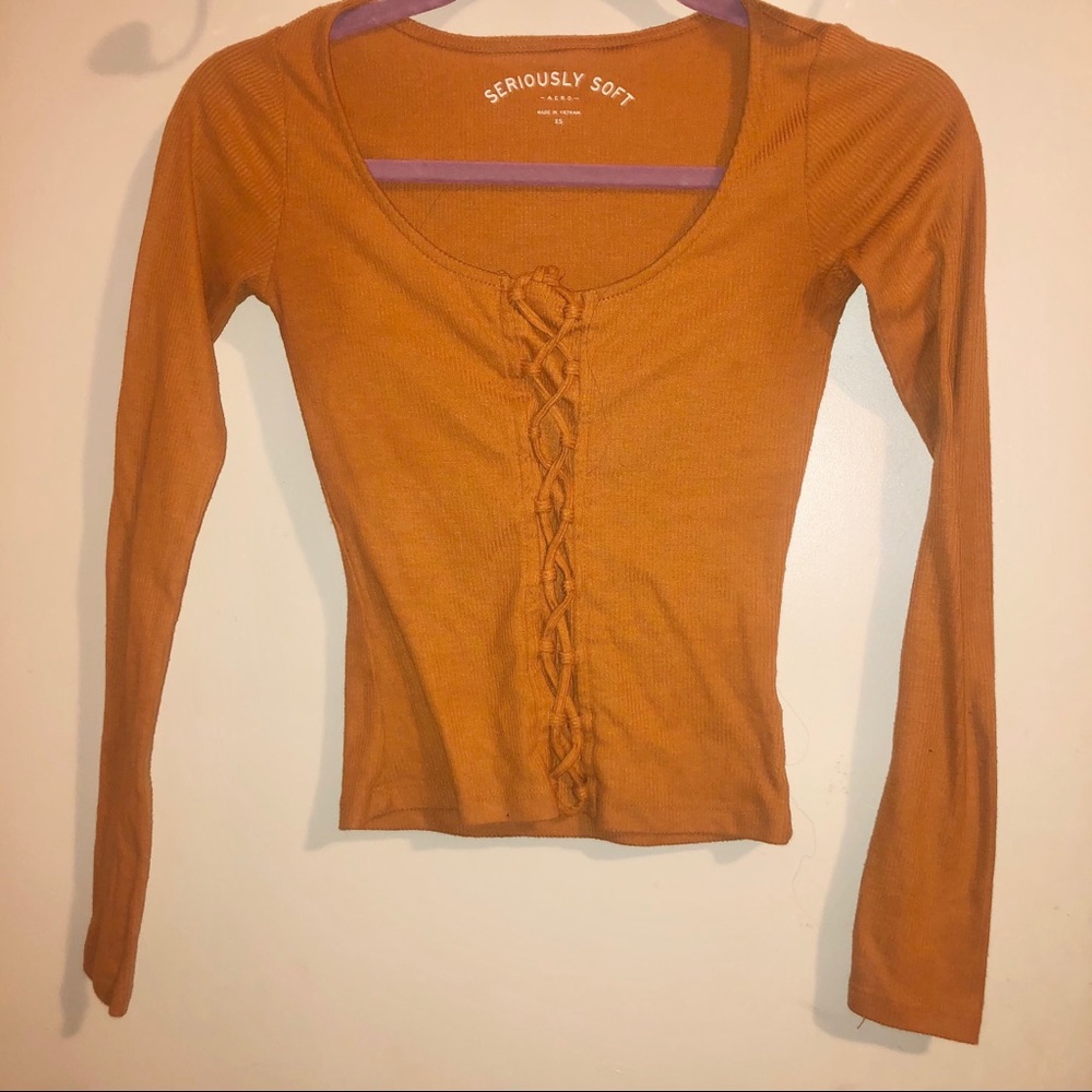 Aeropostale Seriously Soft Collect. Orange Blouse